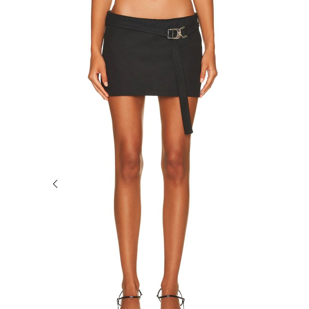EB Denim Black Wrap Mini Skirt